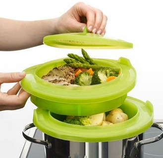2 layers Silicone Steamer
